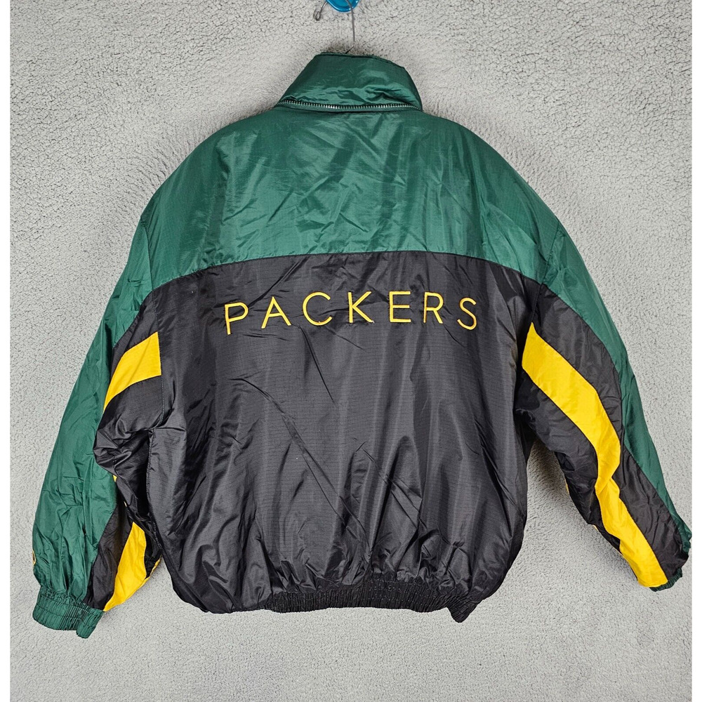 Pro Player Green Bay Packers Winter Jacket NFL Vintage Men's Size XL